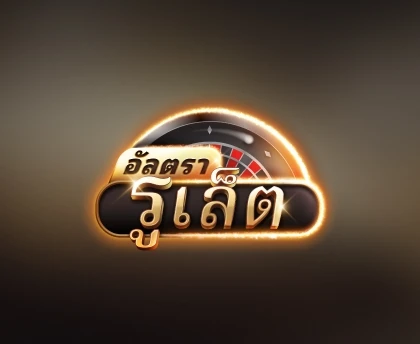 Stylized 'Ultra Roulette' logo by SA Gaming featuring a partial roulette wheel at the back.